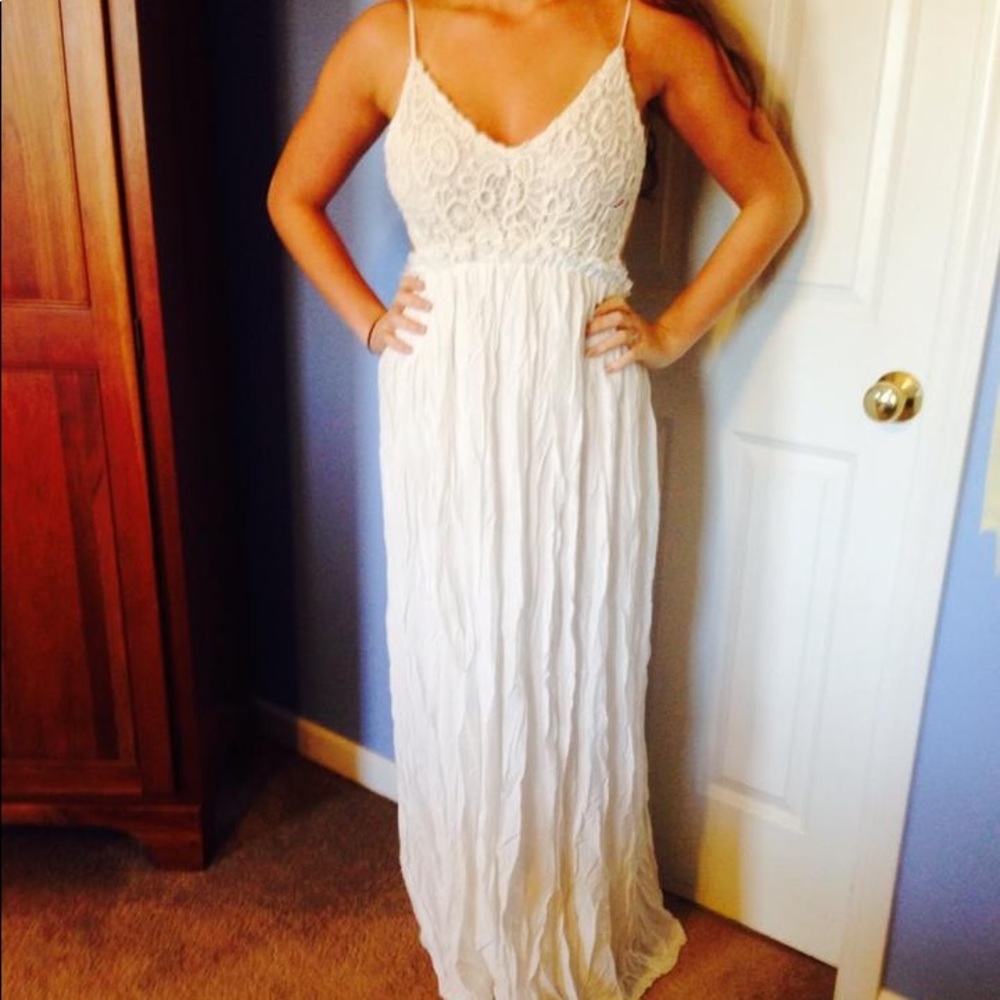 White Maxi Dress/ prom dress